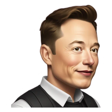 Elon musk with lgbt flag sticker