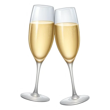 Romantic Champagne flutes sticker