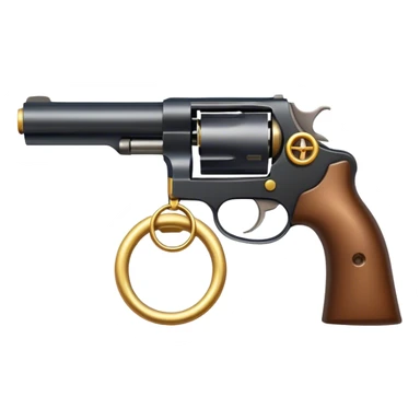 Pistol with ring sticker