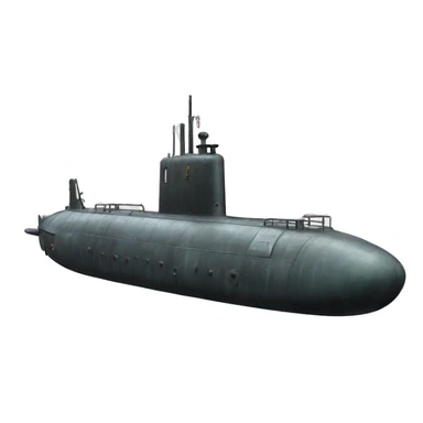 Submarine with large window, slightly weathered, profile view sticker