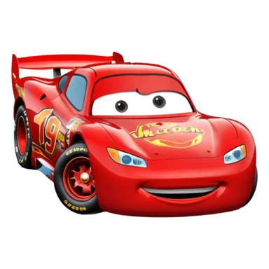 lightning mcqueen metallic red sticker