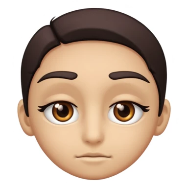 🙂 with a scar or lash in its face sticker