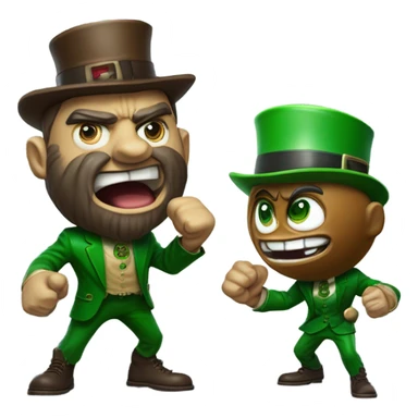 Brutus buckeye punching leprechaun  sticker