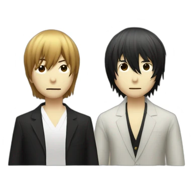 Light yagami and shinigami  sticker