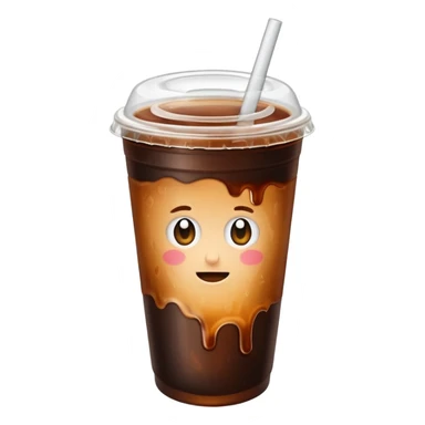 iced americano / with takeout cup / without face sticker