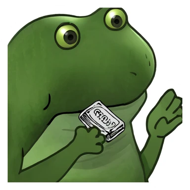 Emoji with begging eyes and hand held out asking for money sticker