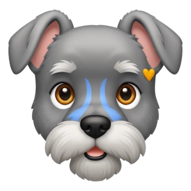 Schauzer mini gris perro sticker