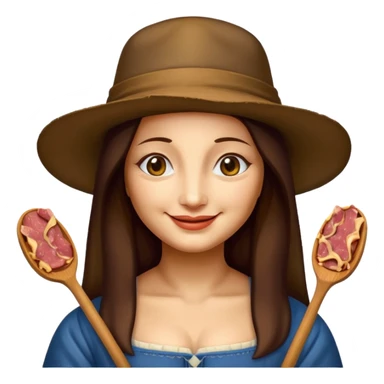 pop art monalisa SPAM meat slop portrait sticker