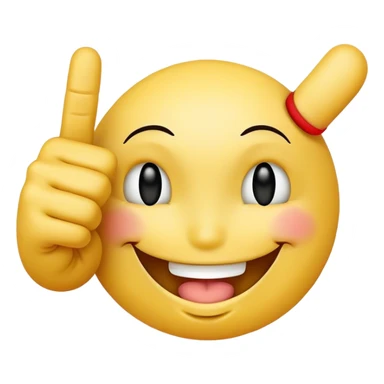 a smiley face with a middle finger sticker
