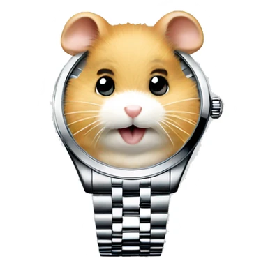 hamster shows what time it is on his rolex watch sticker