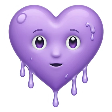 Drippy pastel Violet heart sticker