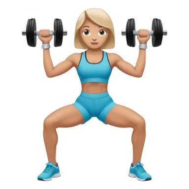 fit person wearing clothes lifting dumbbells,sideways photo sticker