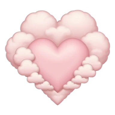Heart of a cloud in soft pink, beige and yellow pastel light sticker