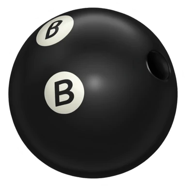 Black pull Ball with MB written on it sticker