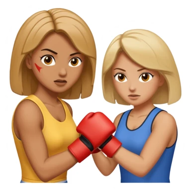 Woman punching other woman  sticker