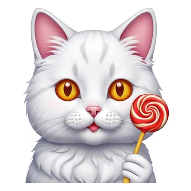 Cat with lolipop sticker