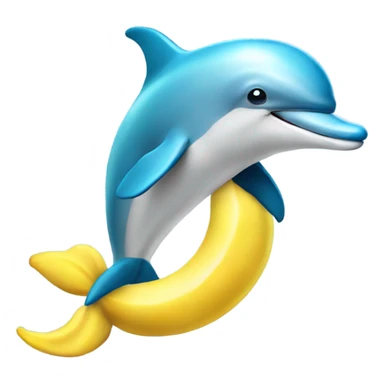 Dolphin in a banana costume  sticker