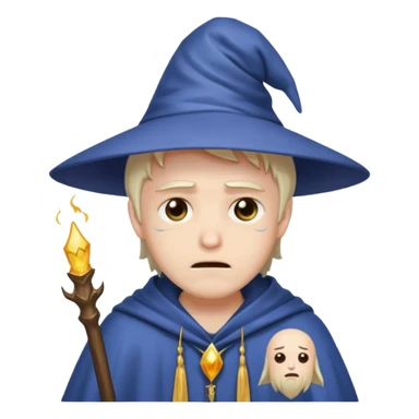 Male, mysterious wizard, 8 emojis, sad, happy, angry, confused, love, crying, neutral, random, no background, anime style sticker