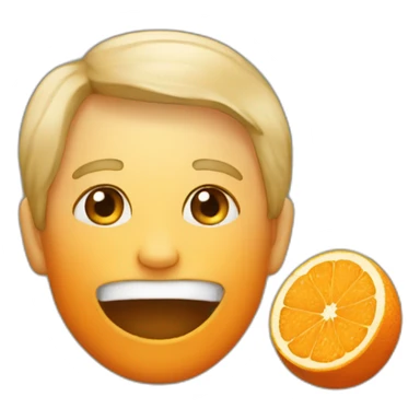 Un humain qui mange une orange sticker