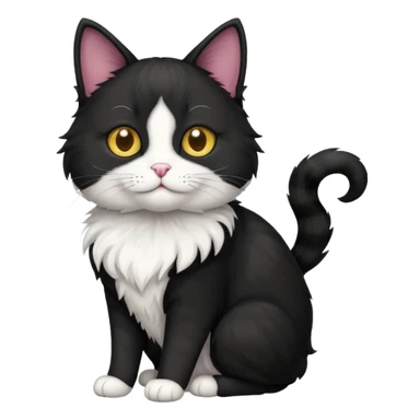 black tuxedo cat ￼ sticker