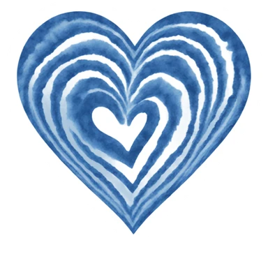 Blue tie dye heart sticker