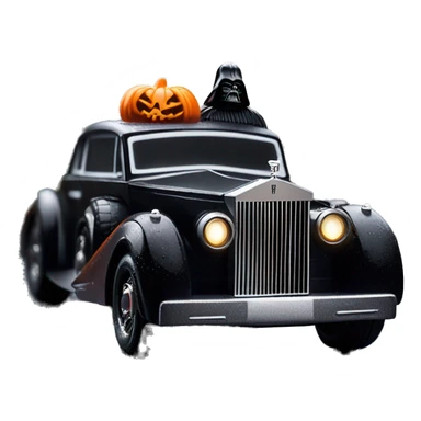    Hot wheels Darth Vader themed 1947 Rolls Royce scary Halloween monster rc car on  dark raining road  sticker