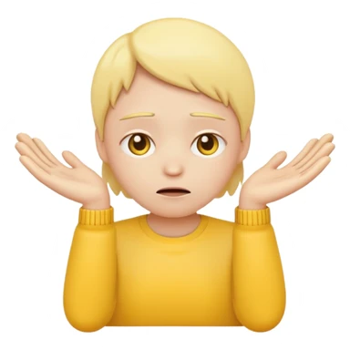 sad dissapointed emoji with hands sticker