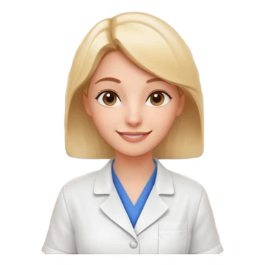 female pharmacist portrait, head and shoulders only, wearing a pharmacy apron, friendly smile, blurred medicine boxes on shelves in background, retail pharmacy vibe, 3D cartoon, mobile game icon style, no text, no watermark
 sticker