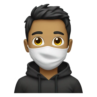  masked boy looking at viewer Full Body  sticker