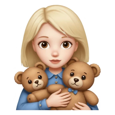 spetical girl with bear  sticker