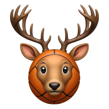 Deer as a basketball  sticker