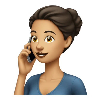 Beautiful Brunette Woman talking on her cellphone sticker