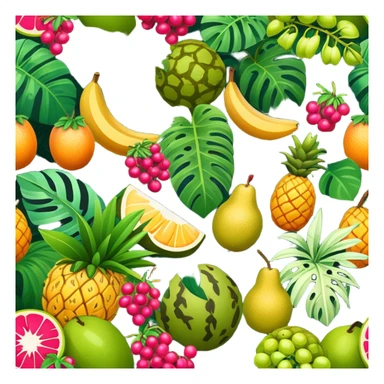 tropical jungle fruit landscape sticker