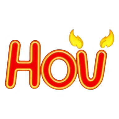  neon sign with the word hot sticker