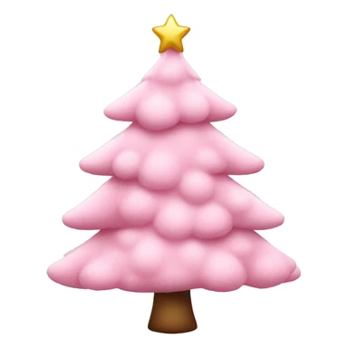 Baby Pink Christmas tree sticker