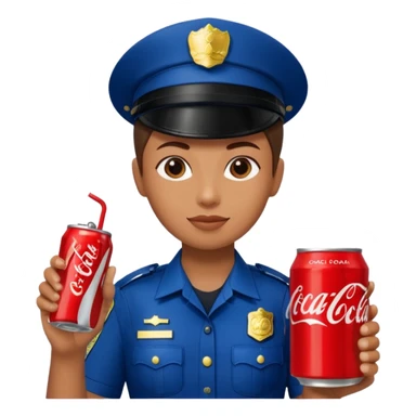 Coca cola police sticker