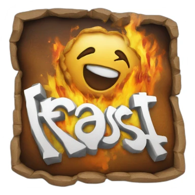 A graffiti spelling the word "Roast" sticker