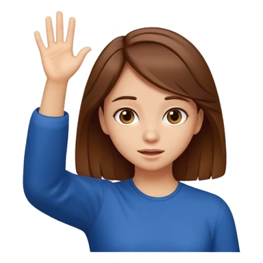 Chica de pelo marrón haciendo un dab  sticker