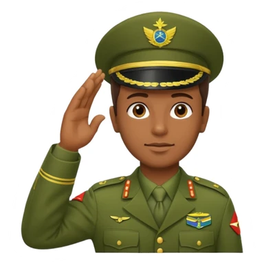 Soldado do Exército Brasileiro fazendo continência sticker