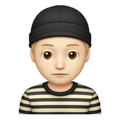 A theif robber emoji,Stripped shirt. sticker