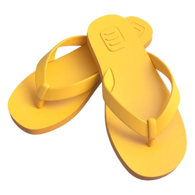 basic sandal sole, minimal detail, 3D iPhone emoji style, viewed from the bottom sticker