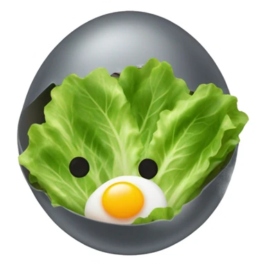 Another dimension where eggs and lettuce leaves coexist together and form new technology to defeat the baked beans  sticker