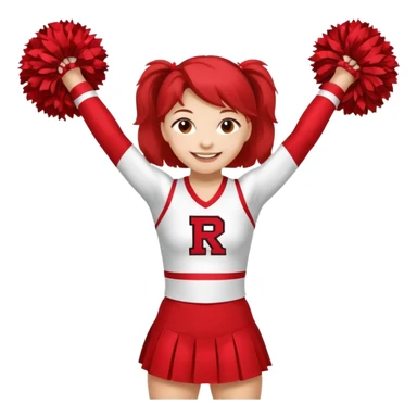 Rutgers full body Cheerleader sticker