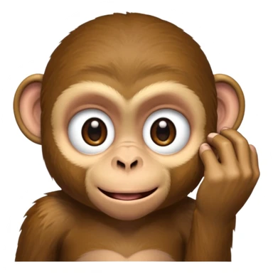 A monke.\nY , pulling the bottom of his eyelid down to make it look bigger with one finger sticker