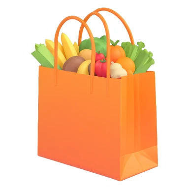 a shopping bag full of food sticker