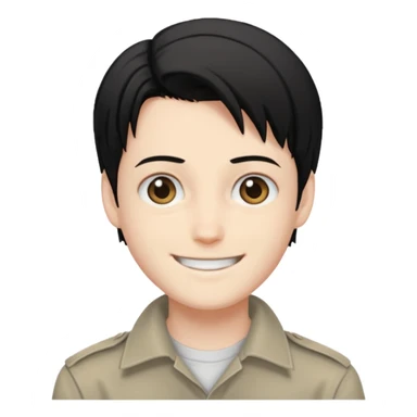 Levi Ackerman smiling  sticker