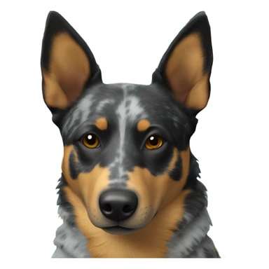 Blue heeler dog with a sunflower on its head sticker