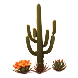 Cinematic Realistic Desert Emoji in a frame, Expansive and arid, with vast stretches of golden sand dunes and scattered cacti, the sun casting a warm, almost orange glow over the dry, cracked earth. The horizon blurs into a heat shimmer, while the occasional desert flower adds a splash of color to the barren landscape. Soft glowing outline, capturing the essence of the harsh yet stunning beauty of the desert, calm and quiet, filled with silence and mystery. sticker