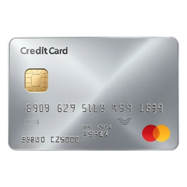 Pale silver credit card sticker