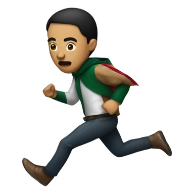 person from mexico running from a thief sticker